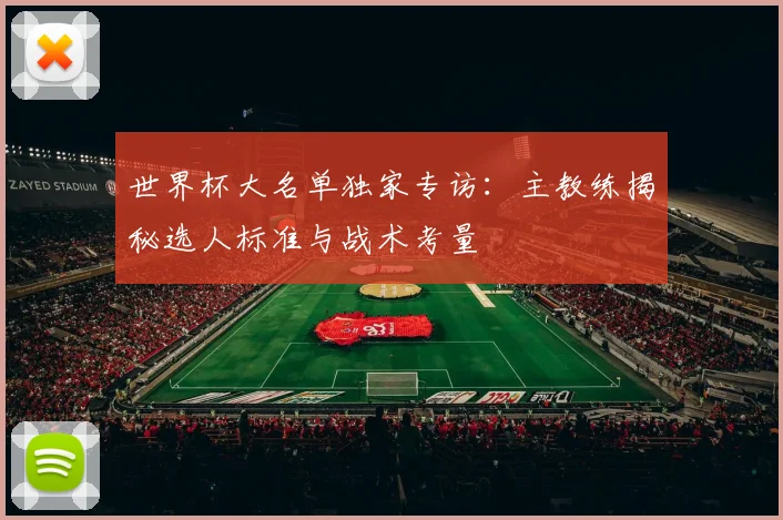 世界杯大名单独家专访：主教练揭秘选人标准与战术考量